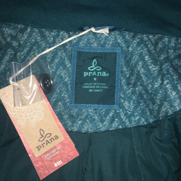 Prana Lily Jacket Deep Teal Size Medium - Picture 5 of 8